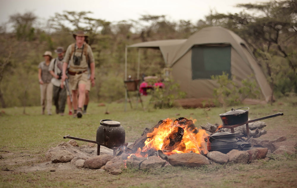 The Naboisho fly-camp offers a one night sleep out experience.