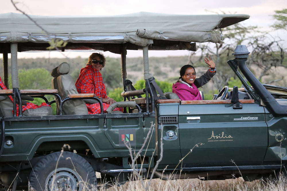 Enjoying a game drive in the Naboisho Conservancy.