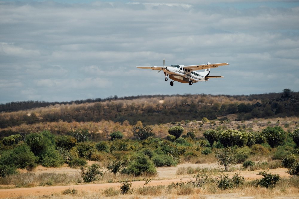 Small planes operate like taxis around the bush airstrips of East Africa.