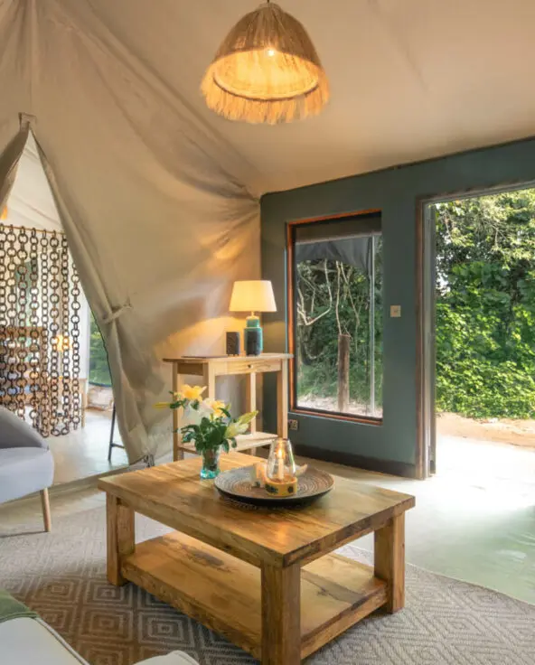 A lounge area at Rekero Camp