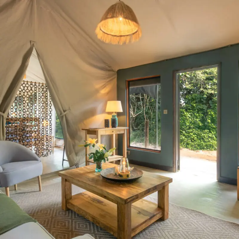 A lounge area at Rekero Camp