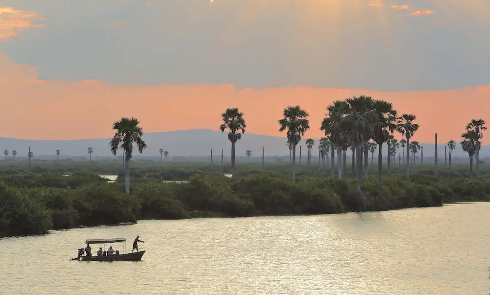 A boat on the waterways of Nyerere National Park