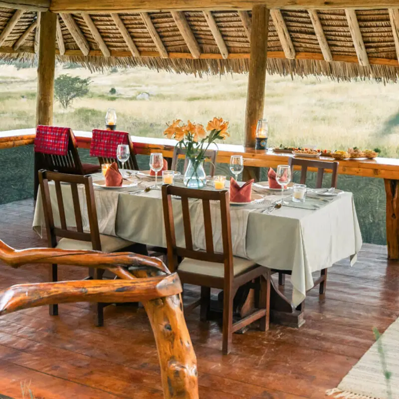 Outside view of dining area, Encounter Mara Camp, mara naboisho conservancy, kenya