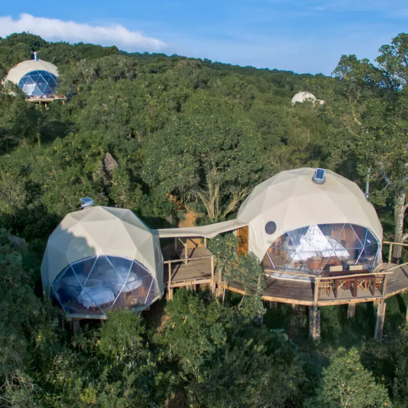 Outside view of guest family room, the highlands camp, Ngorongoro Conservation Area, Tanzania