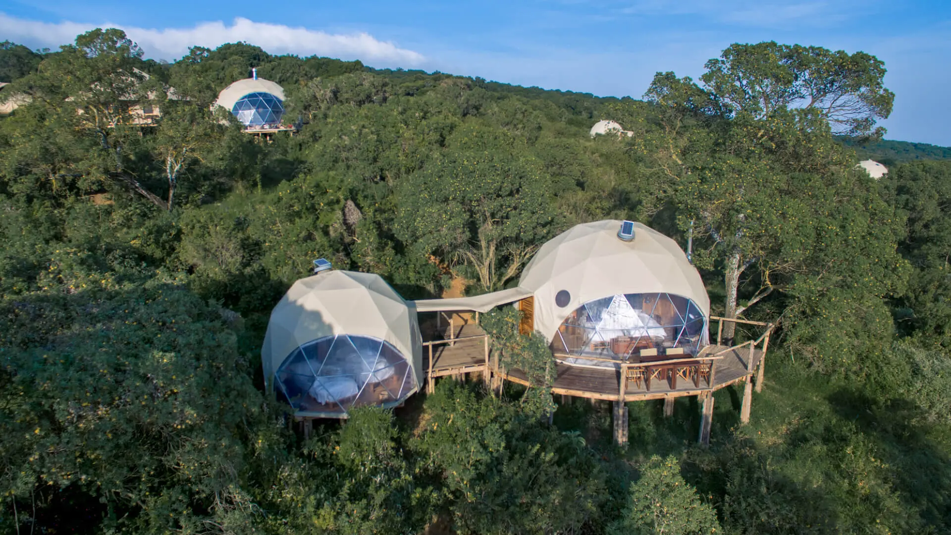 Outside view of guest family room, the highlands camp, Ngorongoro Conservation Area, Tanzania