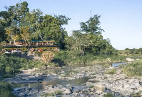 Outside view of main area above the talek river, rekero camp, masai mara, kenya