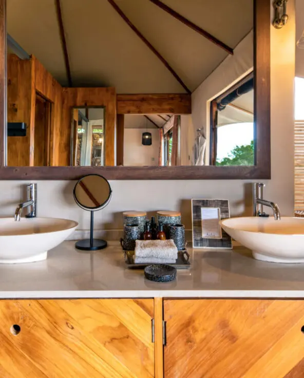 Sayari Camp, Northern Serengeti, bathroom, vanity