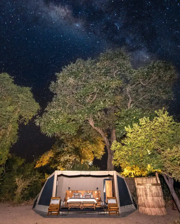 Kokoko tent with its roof canopy pulled back