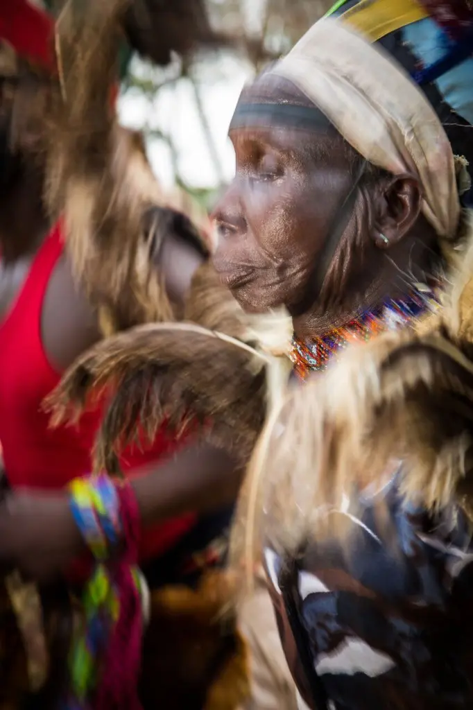 Kuria people celebrating through music and dancing.