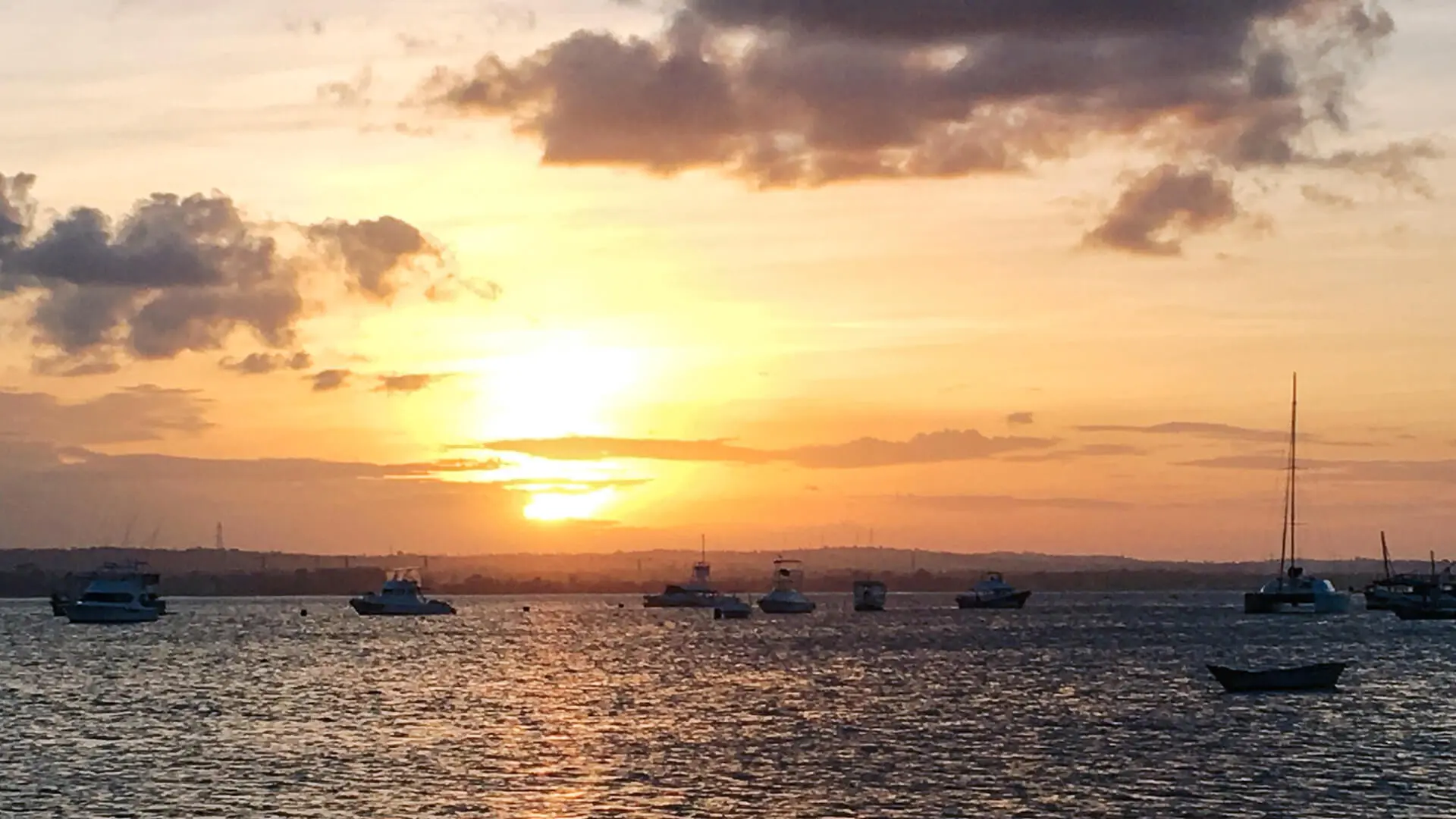 View of sunset in Dar es Salaam Tanzania