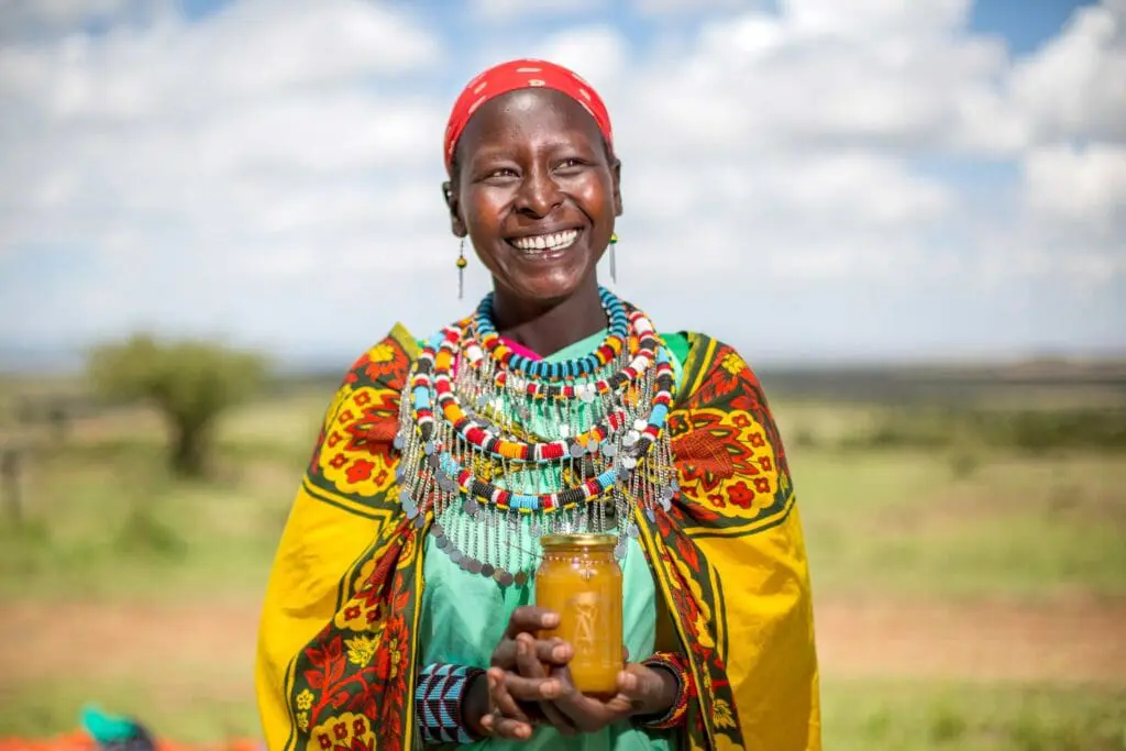 Maasai Woman working at the Maa Trust Kenya