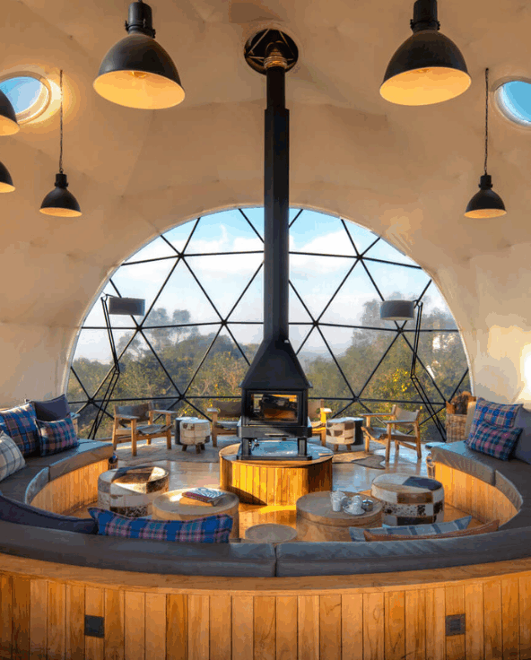 Public lounge area at The Highlands Ngorongoro Conservation Area Tanzania