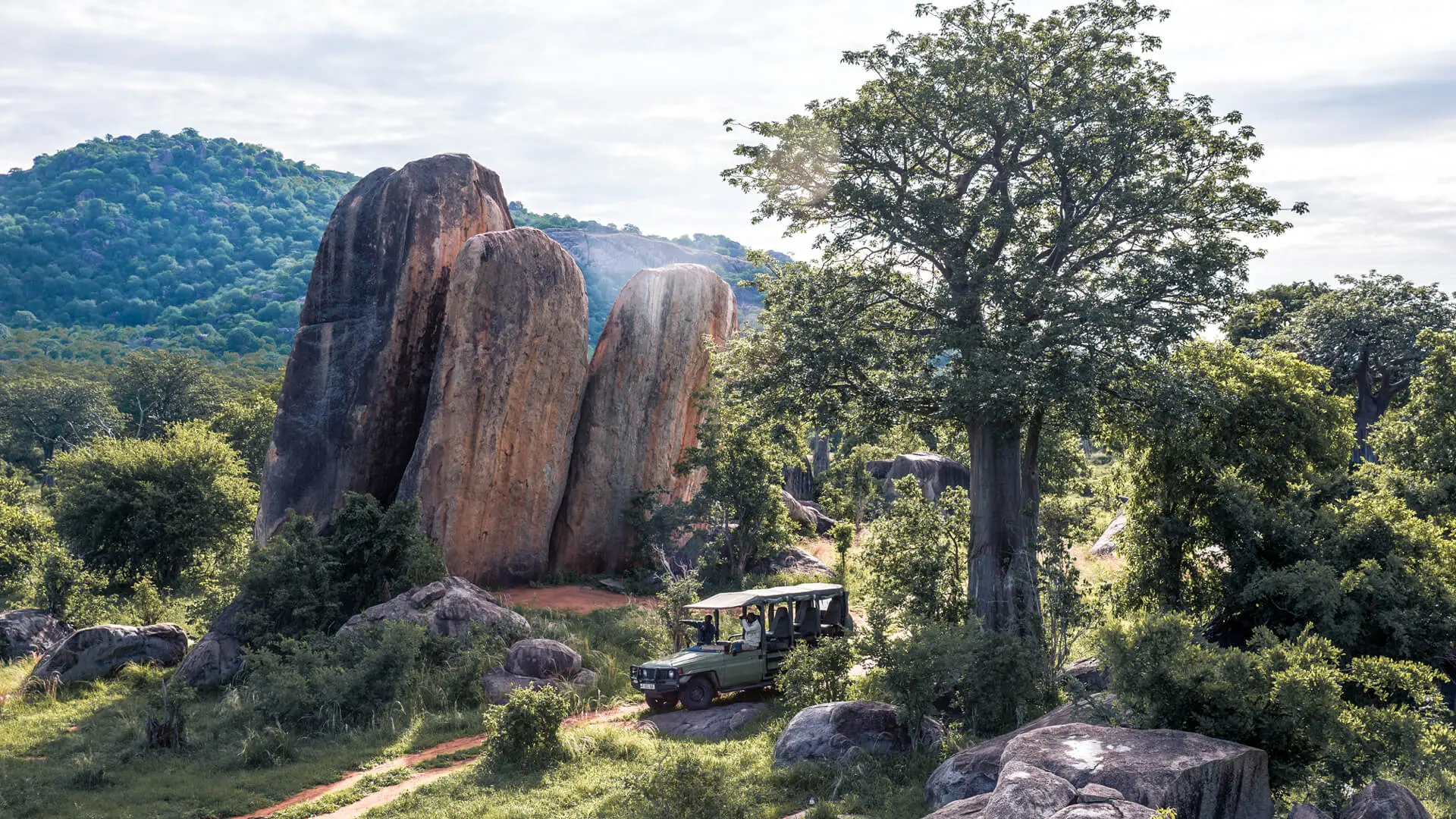 Rocky outcrop surrounding Jabali Ridge Ruaha National Park Tanzania