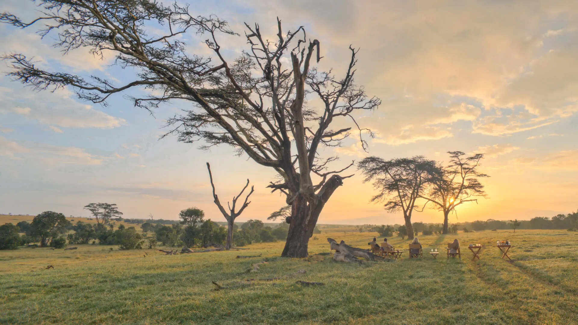 Asilia guests having sundowners in the Ol Pejeta Conservancy