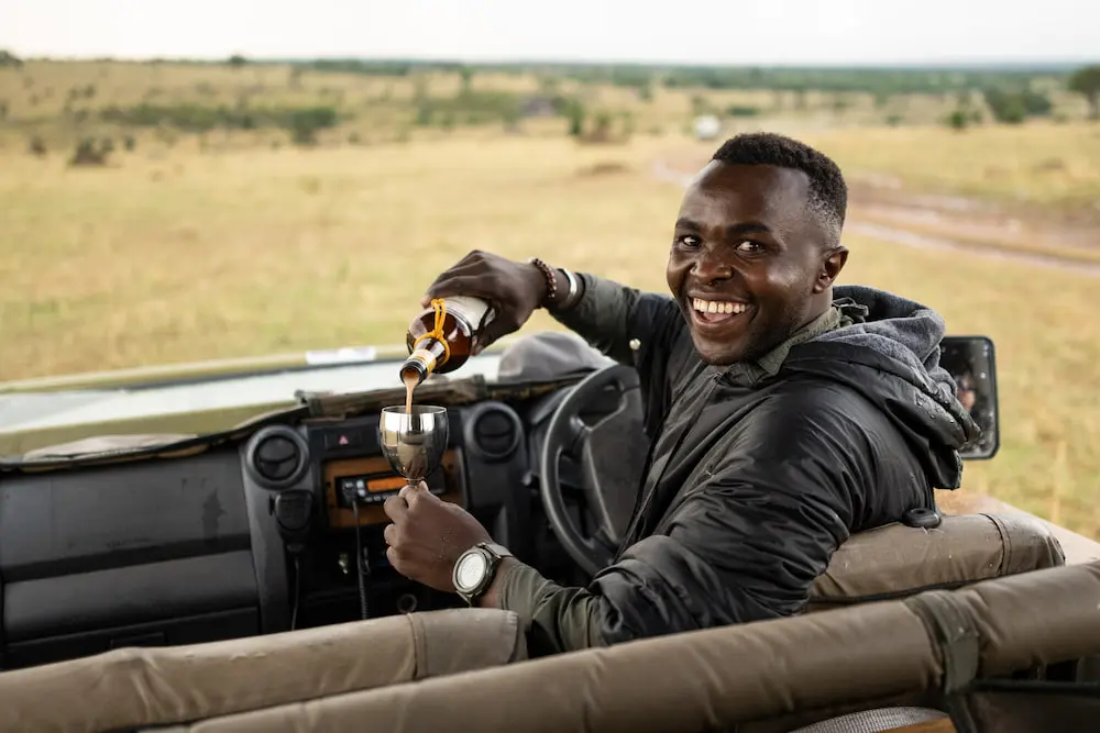 Sayari Camp Guide in Vehicle