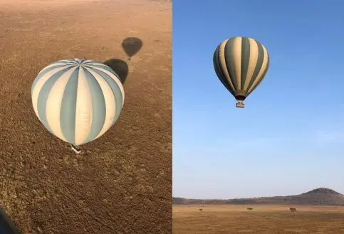 Hot air balloon safari Serengeti