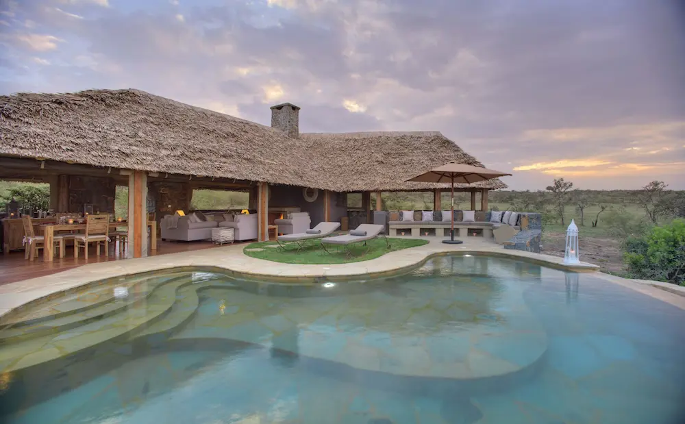 6 naboisho new swimming pool at sunset