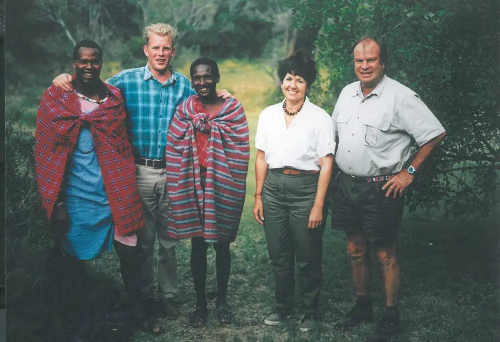 Ron, Pauline and Gerard, with Jackson and Rakita in the late 90's