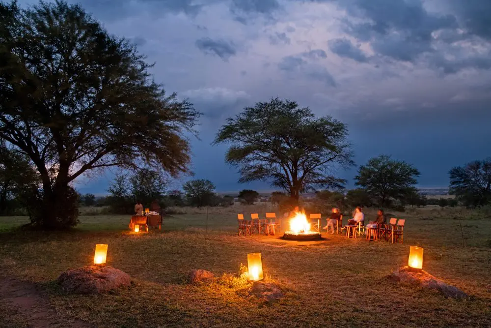 Campfire scenes at Sayari Camp