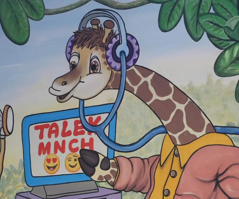 A wall mural in the MNCH Clinic, Kenya