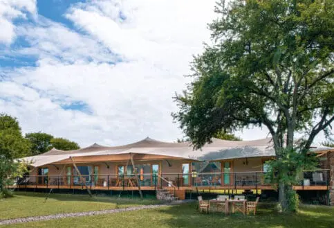 Sayari Retreat, northern Tanzania, ready for an outdoor lunch.