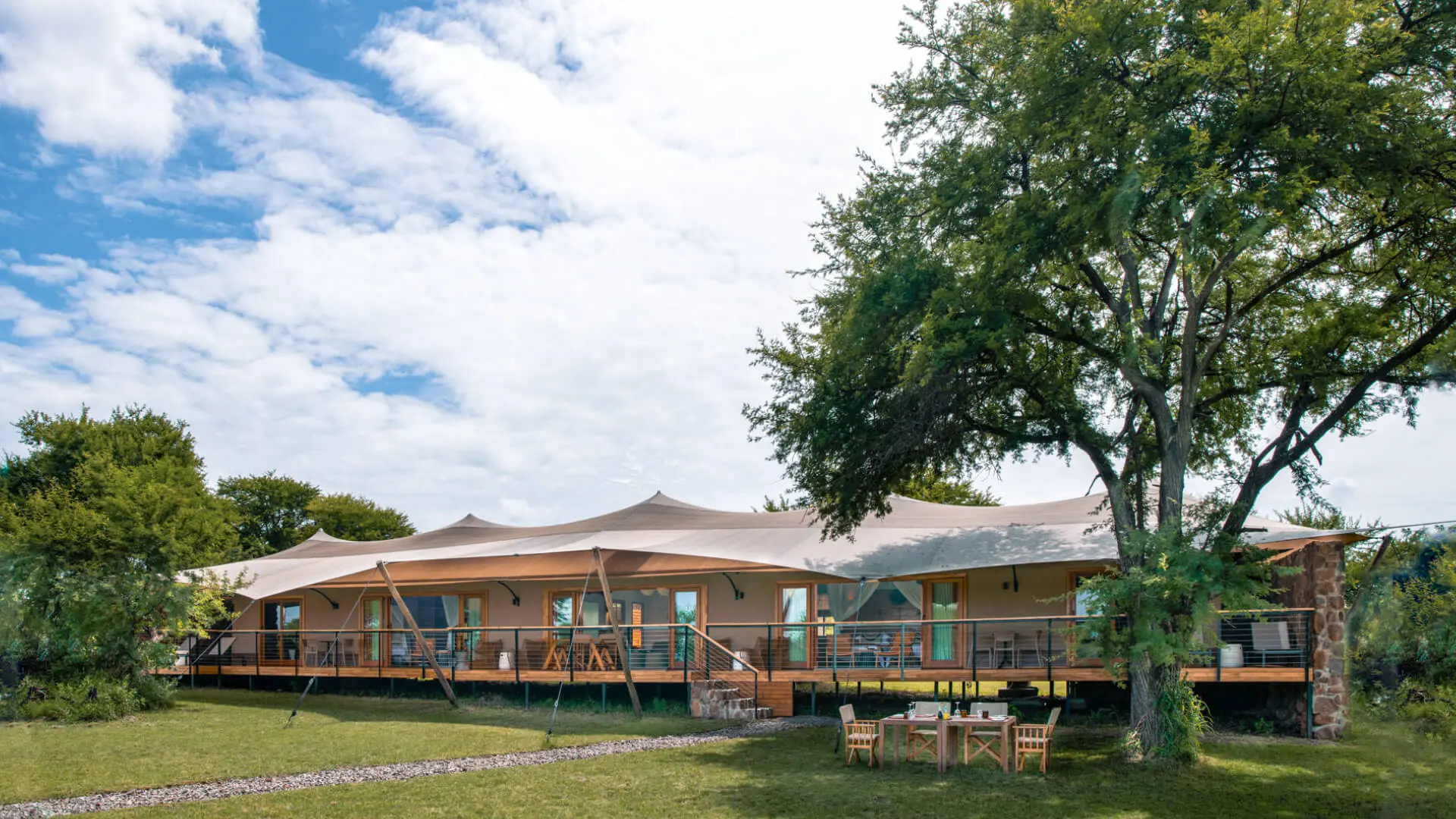 Sayari Retreat, northern Tanzania, ready for an outdoor lunch.