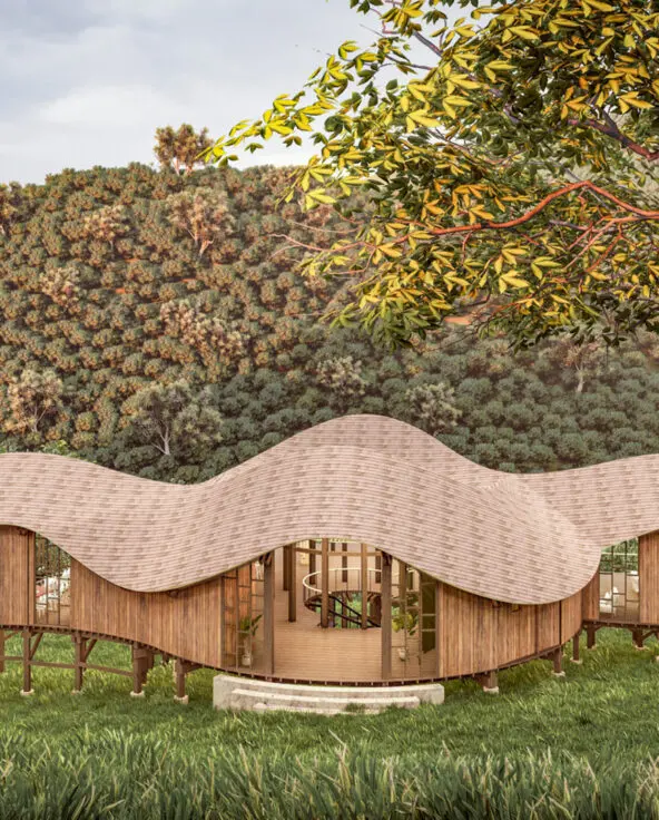 render of the main area at Erebero Hills Uganda