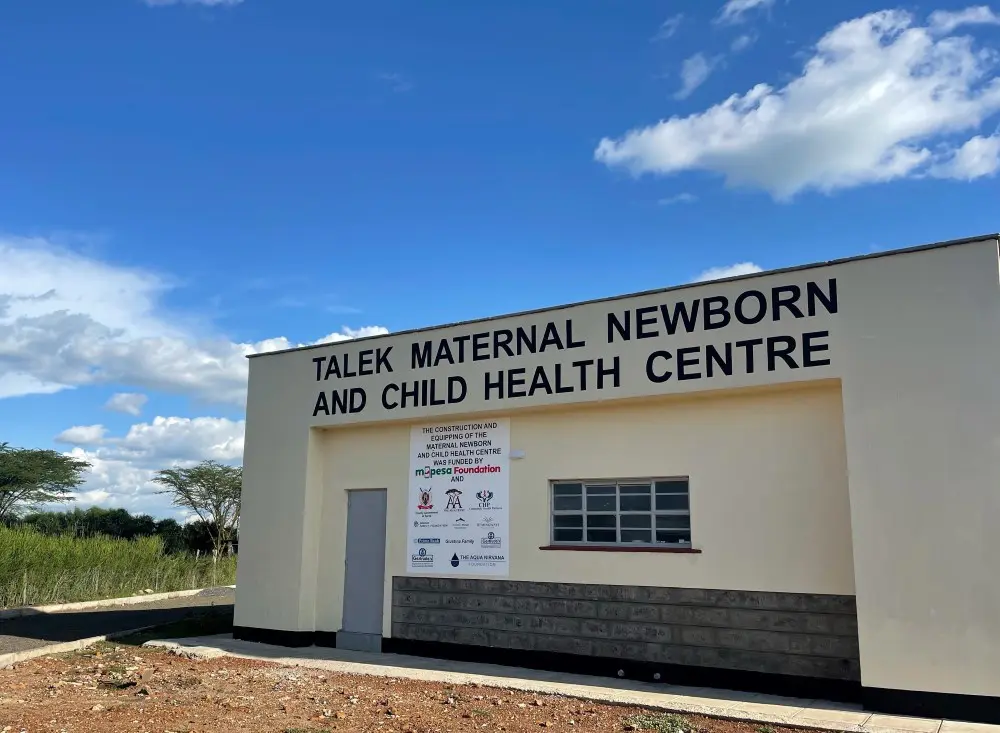 The exterior of the new MNCH Clinic in Talek, Kenya.