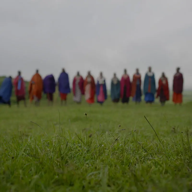 a local african tribe stood in a line in east africa, asilia africa