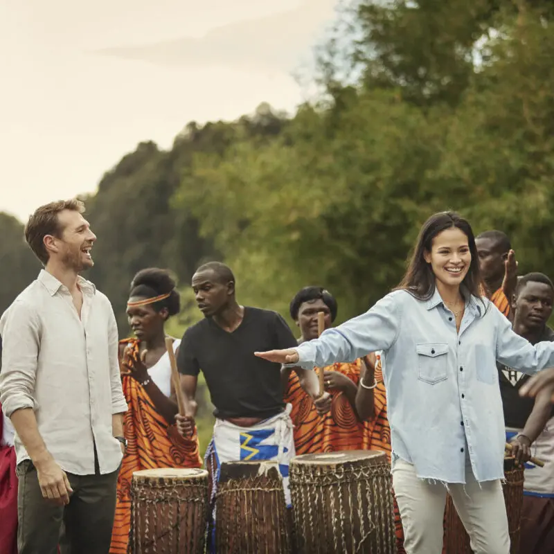 One & Only Gorilla's Nest Activity, traditional dancing and music with drums