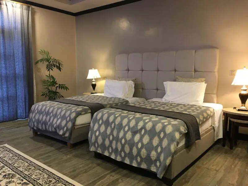 Five Volcanoes Guest Twin suite interior with two beds