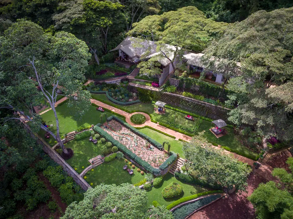 A gorgeous view of the manicured gardens at Gibb's Farm