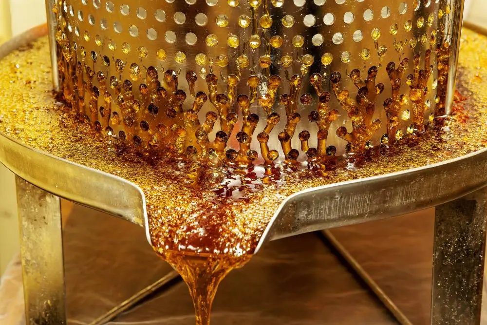 A honey press extracting honey at The Maa Trust, Kenya.