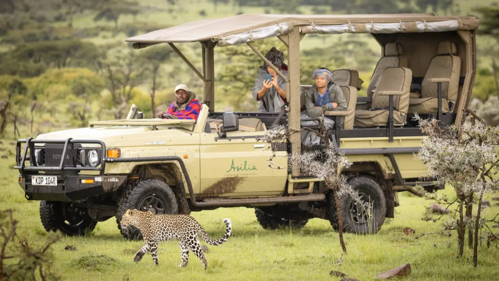 Guests on a game drive in Naboisho Conservancy, Masai Mara