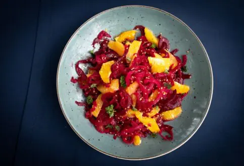 A vibrant and colourful salad