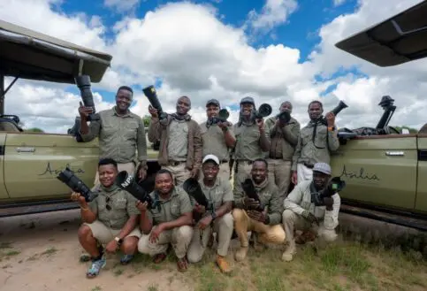 A group of Asilia guides with their Nikon camera gear.