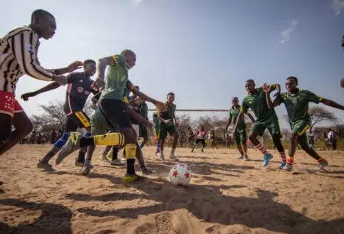 An action shot during the Tembo Cup, southern Tanzania