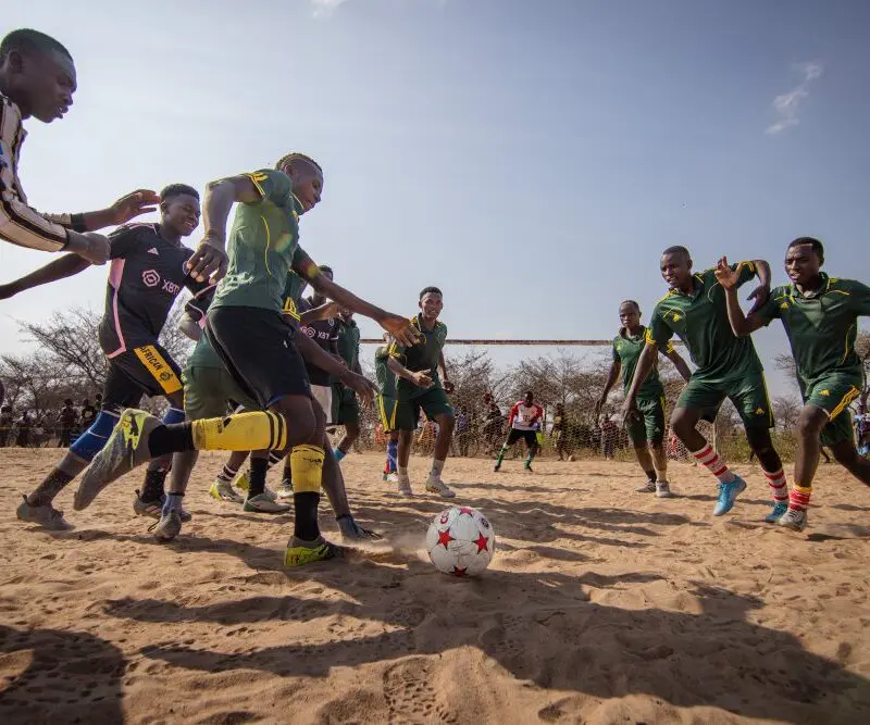 An action shot during the Tembo Cup, southern Tanzania