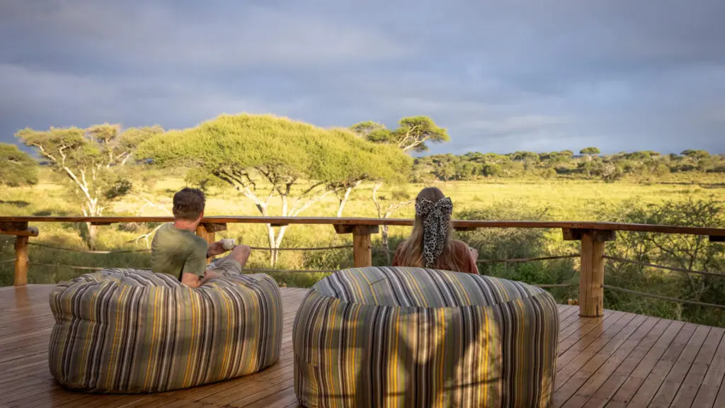 asilia guests enjoying the views olivers camp