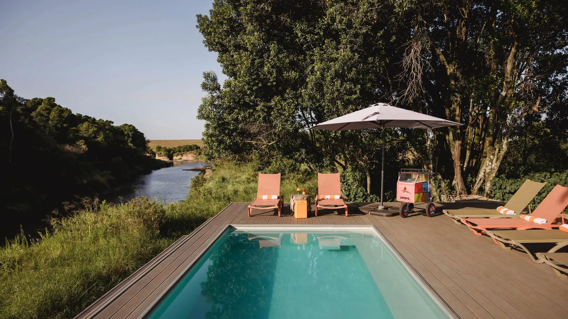 Pool deck at Emboo