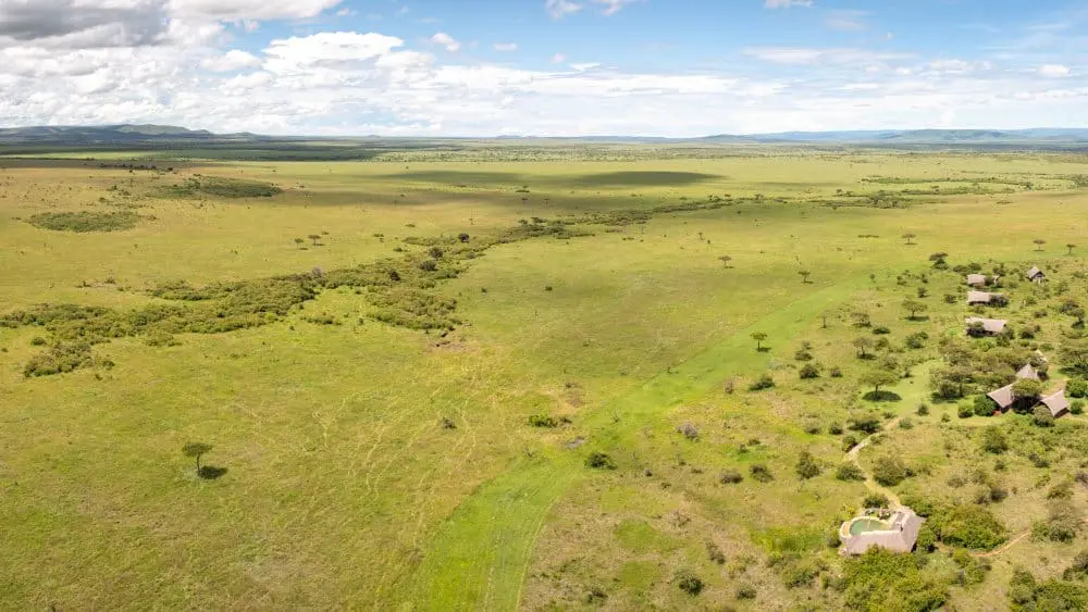 Mara Naboisho Conservancy aerial view
