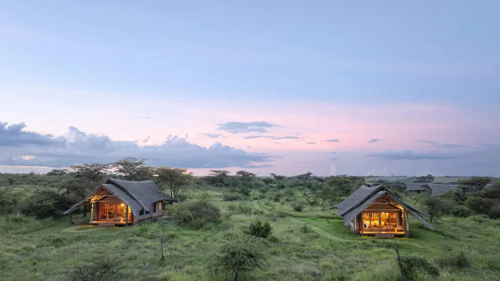 The exterior of the guest tents at Naboisho Camp, Mara Naboisho Conservancy.