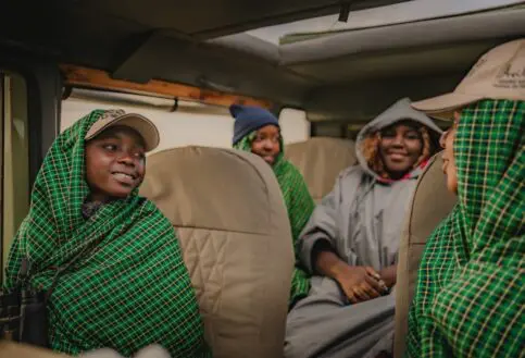 Children attending Twende Porini at Ol Pejeta Bush Camp.