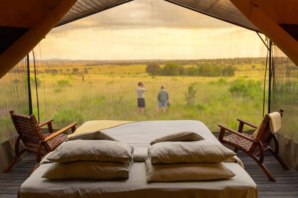 Olakira guest tent, northern Serengeti, Tanzania.