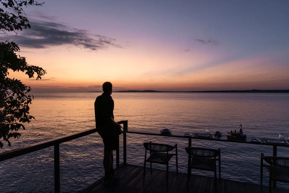 Sunrise views over the Lake Victoria, Tanzania.