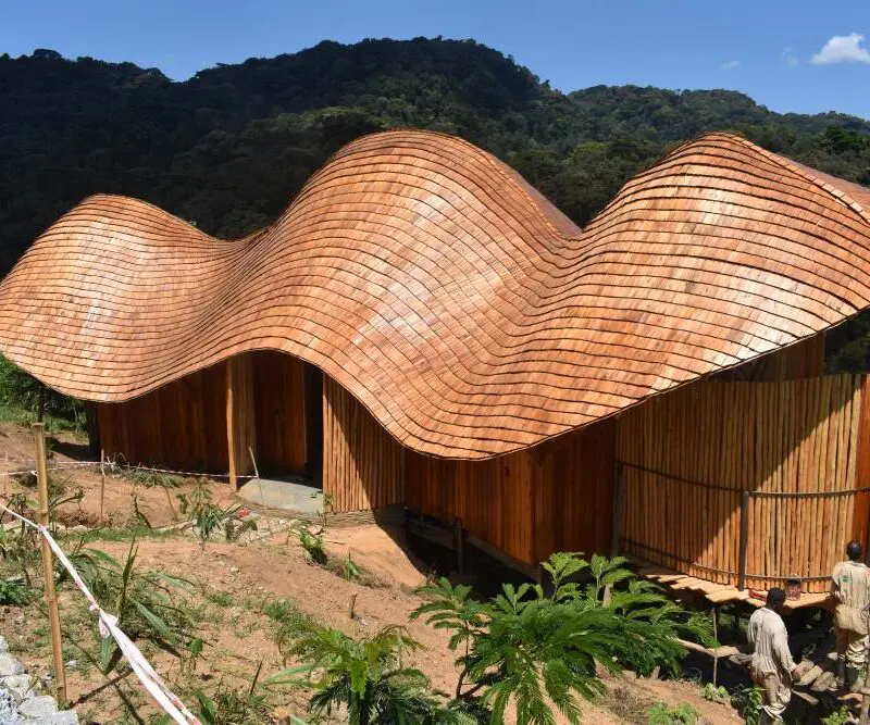 The exterior of a guest suite, Erebero Hills, Bwindi, Uganda.