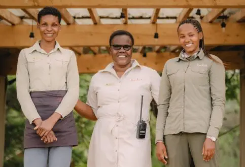 Female staff members, Dunia Camp, Serengeti National Park, Tanzania.