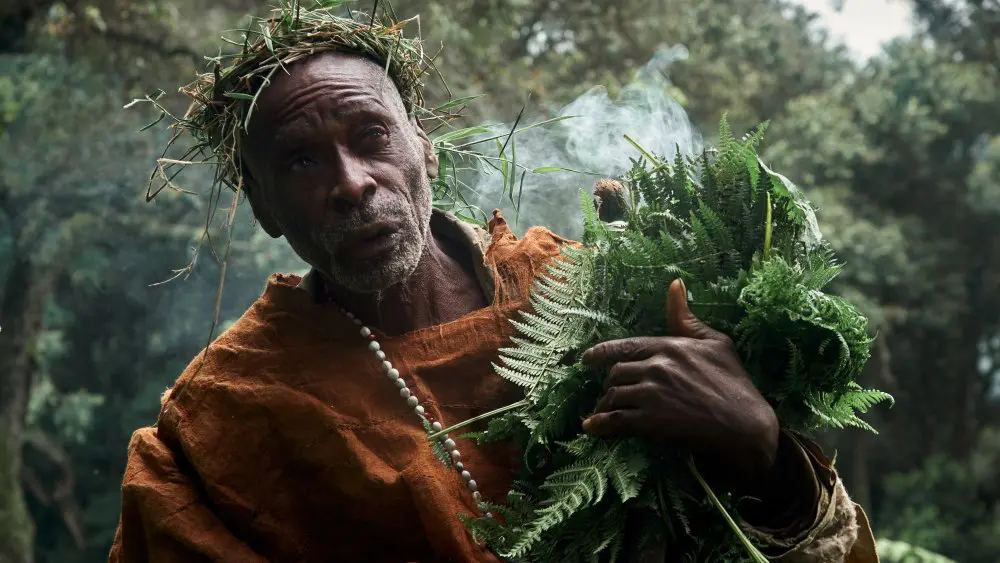A Batwa man, Bwindi Impenetrable Forest, Uganda.