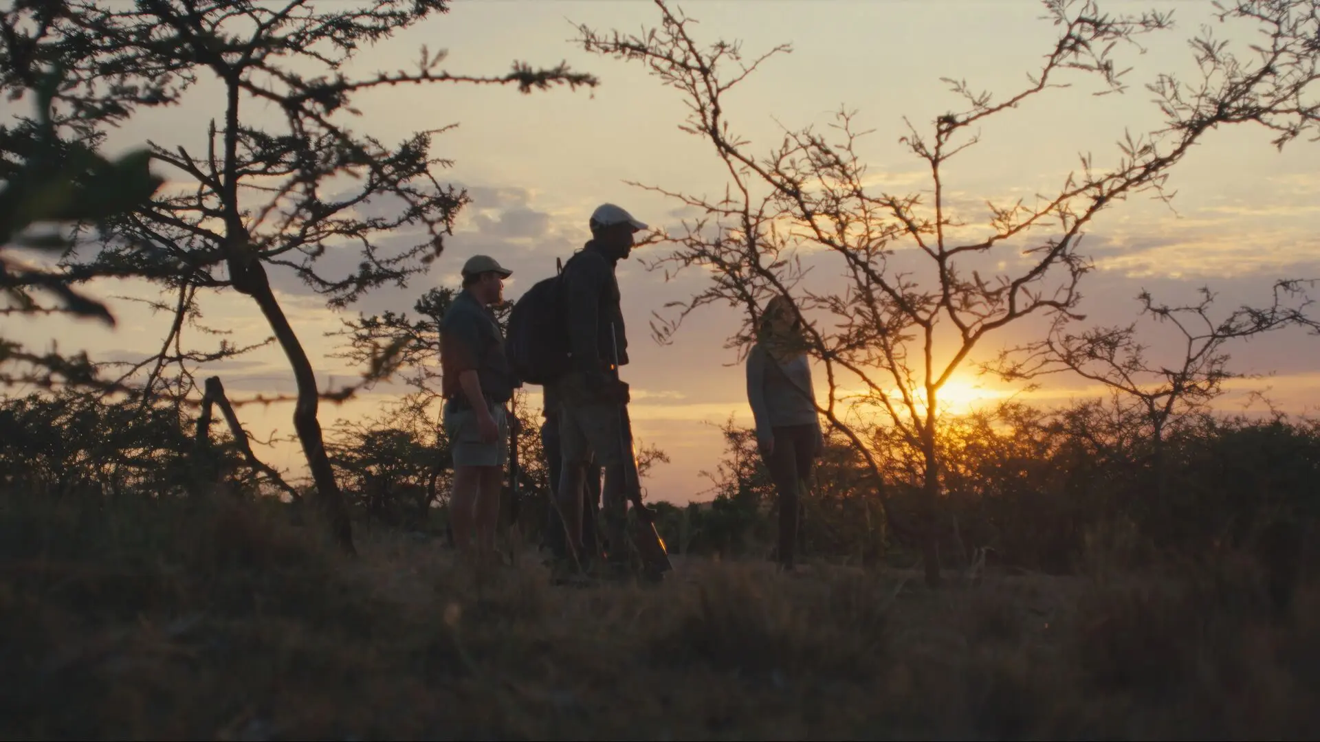 Asilia guests during a morning walking safari at Naboisho.
