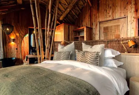 Woven headboard feature, Erebero Hills, Uganda.